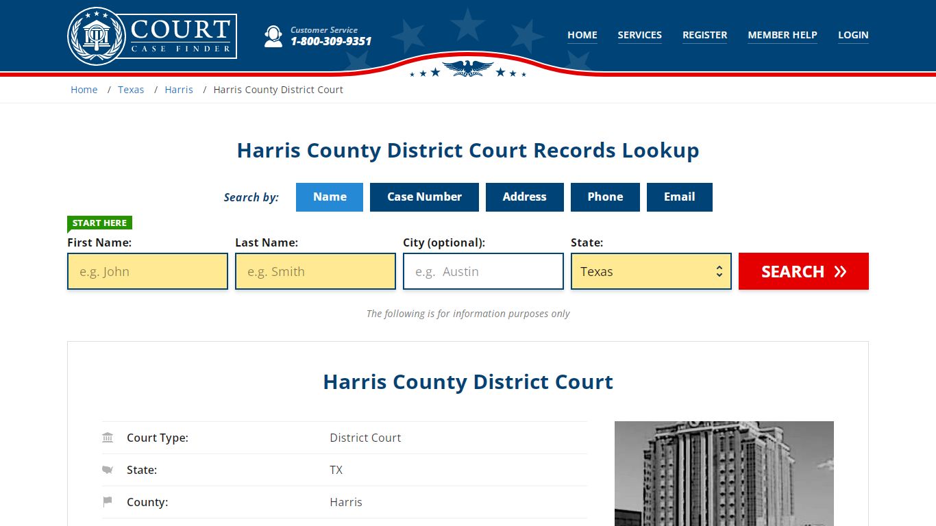 Harris County District Court Records Lookup - CourtCaseFinder.com